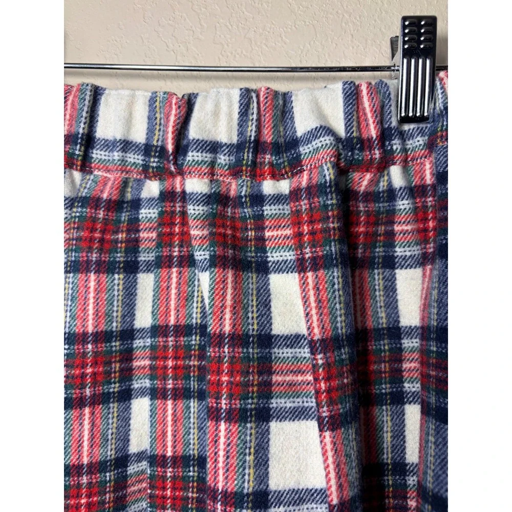 Mini Boden Girls Red White Blue Plaid Wool Blend Pleated Kilt Skirt Size 7-8Y